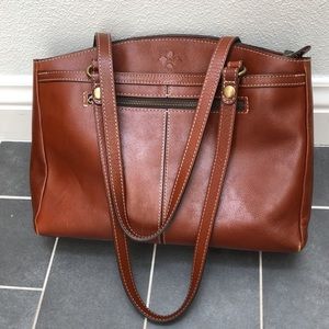 Patricia Nash Poppy smooth leather shoulder bag
